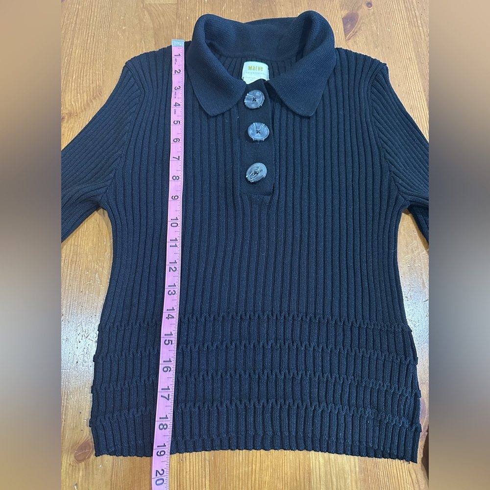 Maeve  by Anthropologie Black Knit Top - Picture 10 of 12